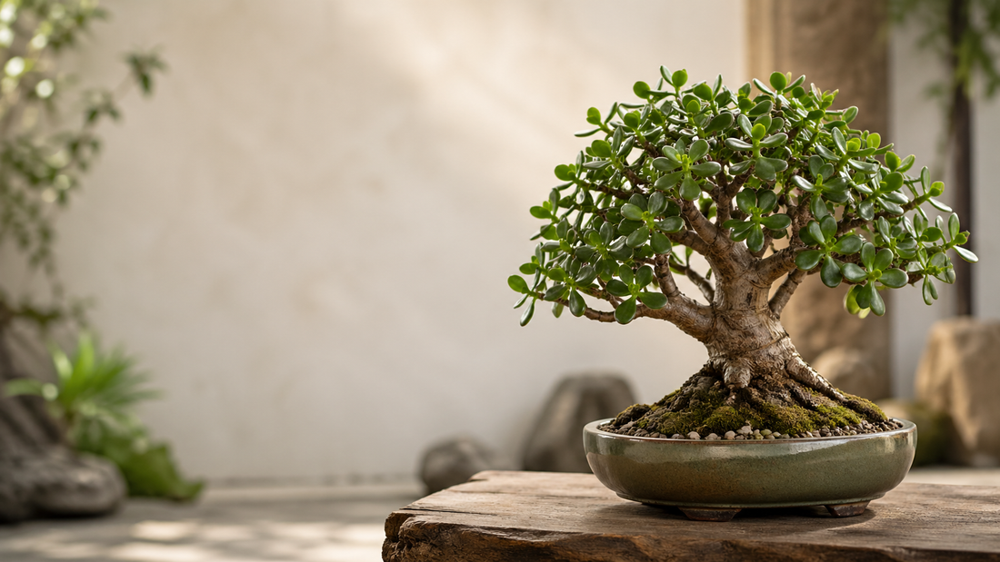 Jadebaum Bonsai: Dicke Blätter und zeitlose Bonsai-Form