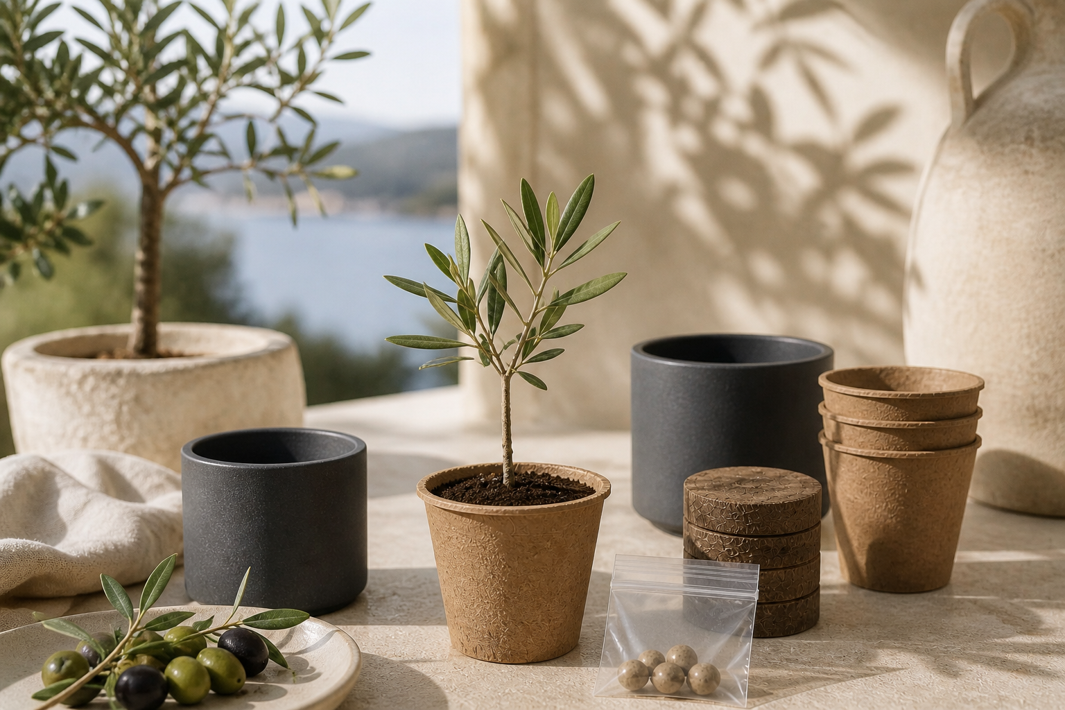 Ölbaum Bonsai Anzuchtset als Bonsai Geschenk für Pflanzenfreunde